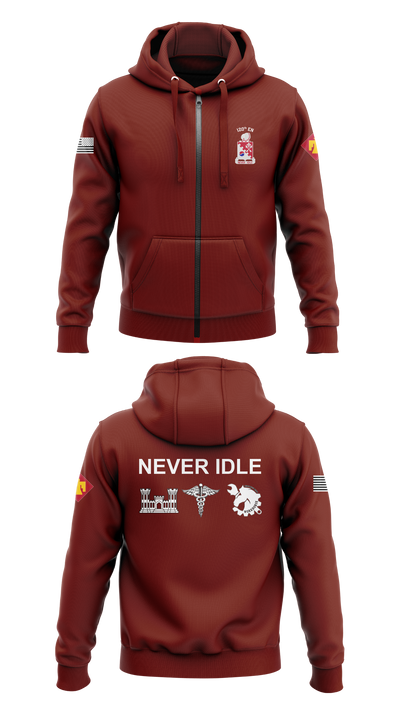 120th Engineers 1318927 Zip Hoodie - 2