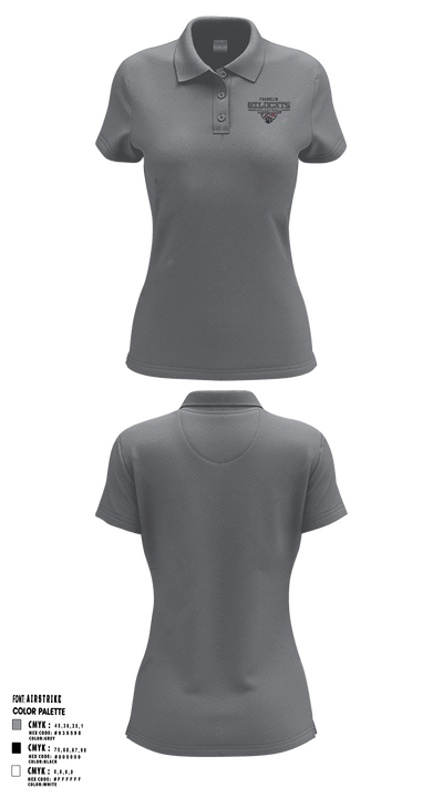 Franklin Senior High School Volleyball 23457023 Short Sleeve Performance Polo - 4