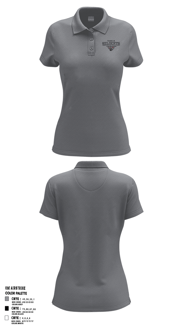 Short Sleeve Performance Polo, Franklin Senior High School Volleyball, Women's Volleyball, Teamtime, Team time, sublimation, custom sports apparel, team uniforms, spirit wear, spiritwear, sports uniforms, custom shirts, team store, custom team store, fundraiser sports, apparel fundraiser