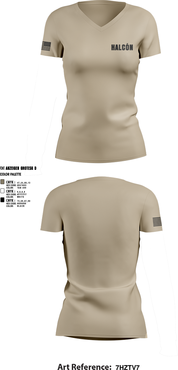 Womens Short Sleeve Vneck Shirt, Halcón, , Teamtime, Team time, sublimation, custom sports apparel, team uniforms, spirit wear, spiritwear, sports uniforms, custom shirts, team store, custom team store, fundraiser sports, apparel fundraiser