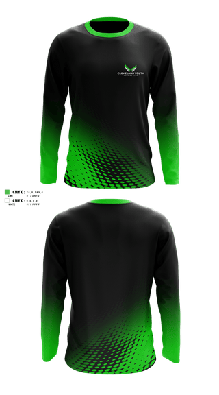 Long Sleeve Performance Shirt, Cleveland Youth Running Club, Cross Country, Teamtime, Team time, sublimation, custom sports apparel, team uniforms, spirit wear, spiritwear, sports uniforms, custom shirts, team store, custom team store, fundraiser sports, apparel fundraiser