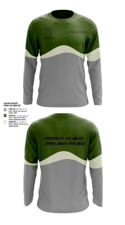 Neck breakers cc 77469885 Long Sleeve Rash Guard Shirt - 1
