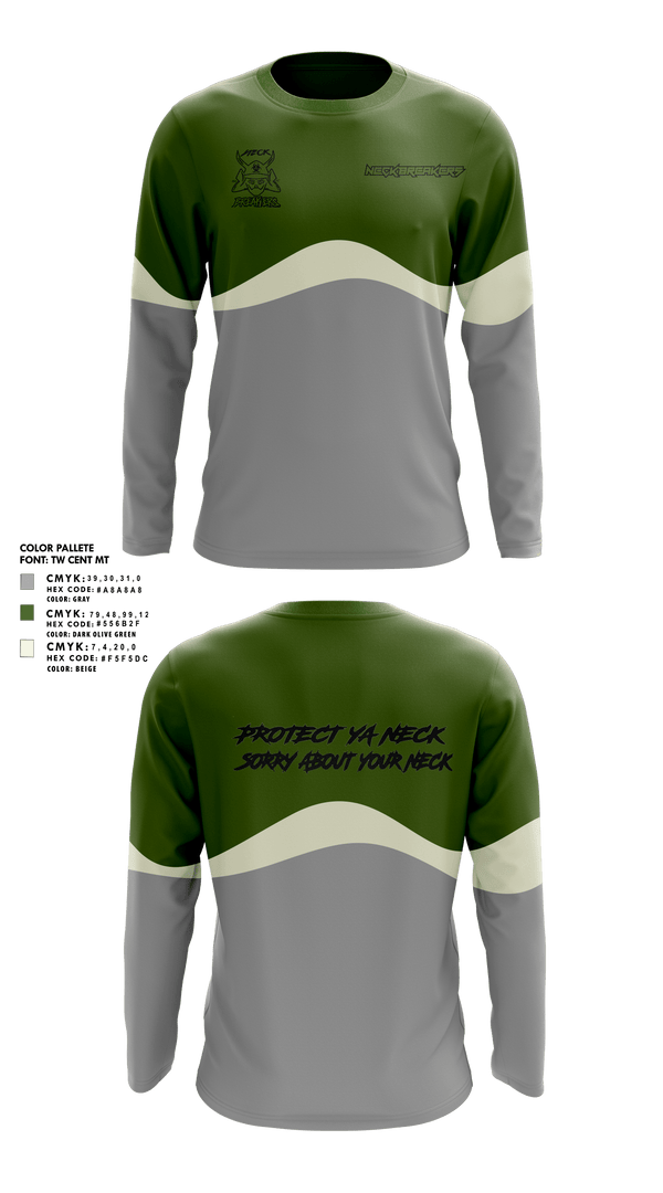 Long Sleeve Rash Guard Shirt, Neck breakers cc, , Teamtime, Team time, sublimation, custom sports apparel, team uniforms, spirit wear, spiritwear, sports uniforms, custom shirts, team store, custom team store, fundraiser sports, apparel fundraiser