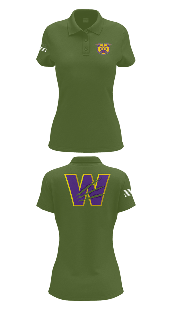 Womens Short Sleeve Performance Polo, Wilder High School Cheer, Cheer, Teamtime, Team time, sublimation, custom sports apparel, team uniforms, spirit wear, spiritwear, sports uniforms, custom shirts, team store, custom team store, fundraiser sports, apparel fundraiser