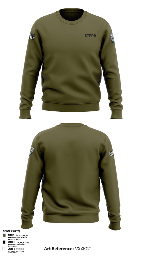 Crew Neck Sweatshirt, STFPA, Police, Teamtime, Team time, sublimation, custom sports apparel, team uniforms, spirit wear, spiritwear, sports uniforms, custom shirts, team store, custom team store, fundraiser sports, apparel fundraiser