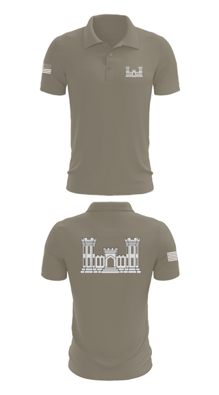 Short Sleeve Performance Polo, 250TH ENGINEERING COMPANY, National Guard, Teamtime, Team time, sublimation, custom sports apparel, team uniforms, spirit wear, spiritwear, sports uniforms, custom shirts, team store, custom team store, fundraiser sports, apparel fundraiser