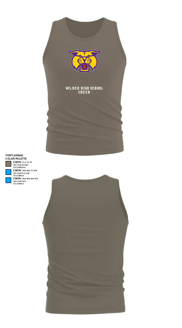 Tank Top, Wilder High School Cheer, Cheer, Teamtime, Team time, sublimation, custom sports apparel, team uniforms, spirit wear, spiritwear, sports uniforms, custom shirts, team store, custom team store, fundraiser sports, apparel fundraiser