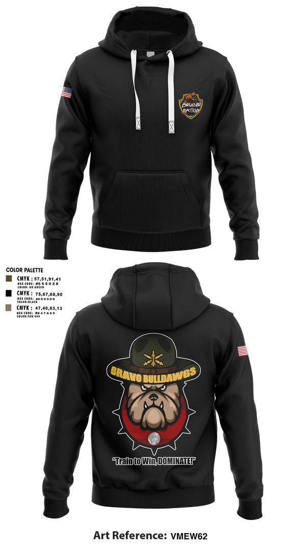 Hoodie, Bravo Bulldawgs 3-6 ADARBulldawgs Battery, Army, Teamtime, Team time, sublimation, custom sports apparel, team uniforms, spirit wear, spiritwear, sports uniforms, custom shirts, team store, custom team store, fundraiser sports, apparel fundraiser