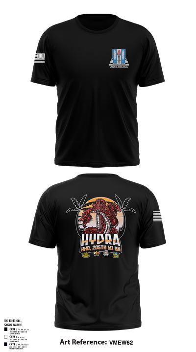 HHD 205th MI BN Short Sleeve Performance Shirt - 2 (1)