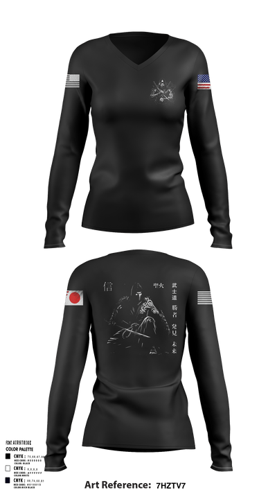 USANEC- Camp Zama, 78th Signal Battalion 94772078 Women's Long Sleeve V-neck Shirt - 141