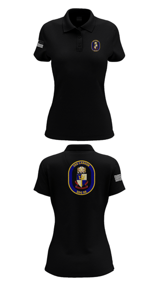 Womens Short Sleeve Performance Polo, USS LABOON - DDG 58, Navy, Teamtime, Team time, sublimation, custom sports apparel, team uniforms, spirit wear, spiritwear, sports uniforms, custom shirts, team store, custom team store, fundraiser sports, apparel fundraiser