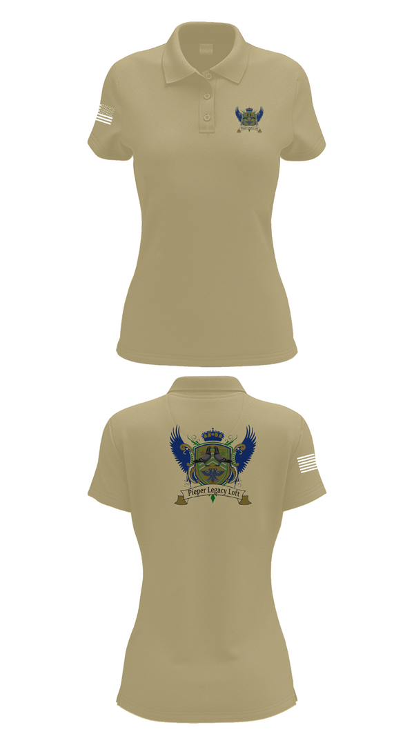 Womens Short Sleeve Performance Polo, Pieper Legacy Loft, , Teamtime, Team time, sublimation, custom sports apparel, team uniforms, spirit wear, spiritwear, sports uniforms, custom shirts, team store, custom team store, fundraiser sports, apparel fundraiser