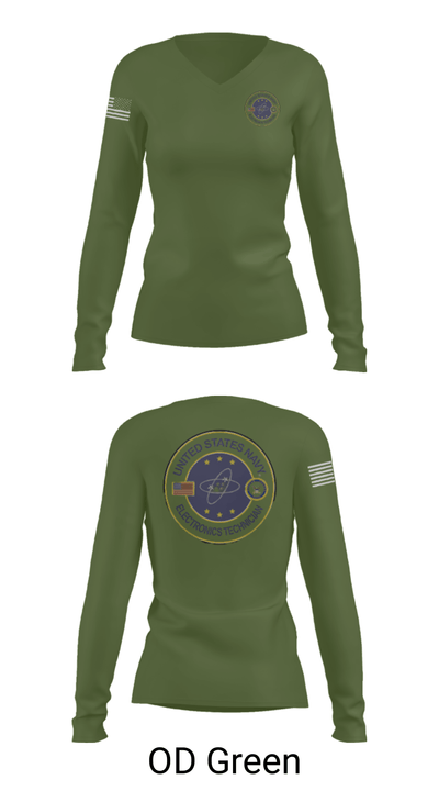 USS AMERICA LHA6 62231282 Women's Long Sleeve V-neck Shirt - 54
