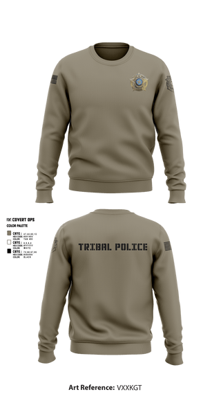 Crew Neck Sweatshirt, Eastern Shawnee Tribal Police, Police, Teamtime, Team time, sublimation, custom sports apparel, team uniforms, spirit wear, spiritwear, sports uniforms, custom shirts, team store, custom team store, fundraiser sports, apparel fundraiser