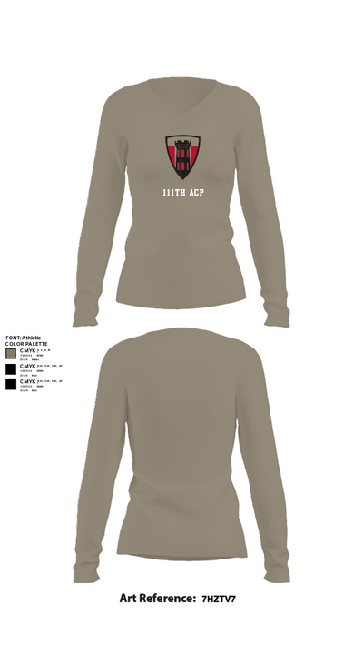 111th ACP 37704440 Women's Long Sleeve V-neck Shirt - 59