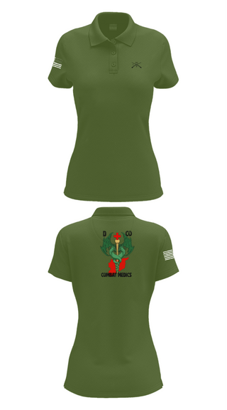 Womens Short Sleeve Performance Polo, D-co 1-114th, Army, Teamtime, Team time, sublimation, custom sports apparel, team uniforms, spirit wear, spiritwear, sports uniforms, custom shirts, team store, custom team store, fundraiser sports, apparel fundraiser