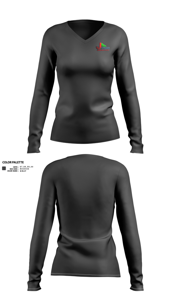 Womens Long Sleeve Vneck Shirt, JUFRANOIDEALTAXSOLUTION, , Teamtime, Team time, sublimation, custom sports apparel, team uniforms, spirit wear, spiritwear, sports uniforms, custom shirts, team store, custom team store, fundraiser sports, apparel fundraiser