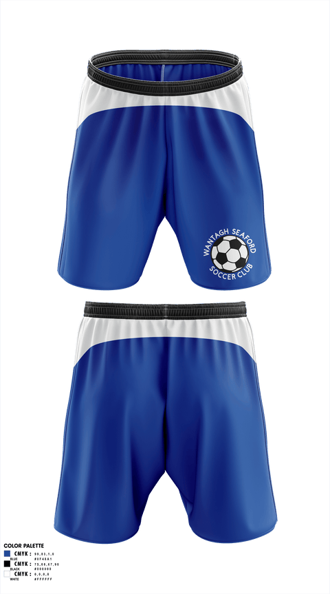 Mens Soccer Shorts, Wantagh Seaford Soccer Club, Men's Soccer, Teamtime, Team time, sublimation, custom sports apparel, team uniforms, spirit wear, spiritwear, sports uniforms, custom shirts, team store, custom team store, fundraiser sports, apparel fundraiser