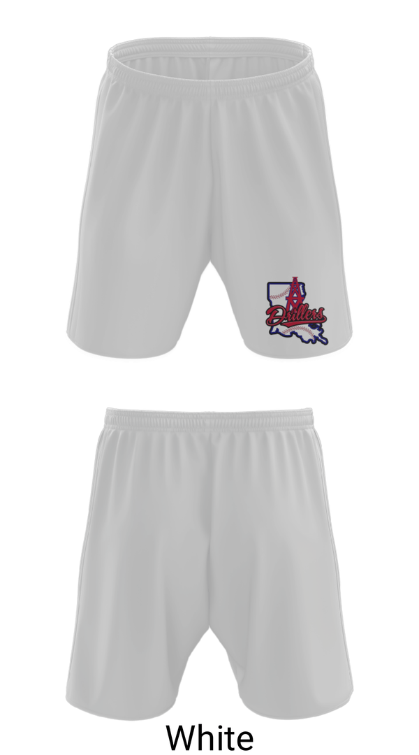 Athletic Shorts With Pockets, La Drillers, Baseball, Teamtime, Team time, sublimation, custom sports apparel, team uniforms, spirit wear, spiritwear, sports uniforms, custom shirts, team store, custom team store, fundraiser sports, apparel fundraiser