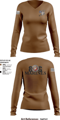 Boots and Badges of the South Plains 8320487 Women's Long Sleeve V-neck Shirt - 9