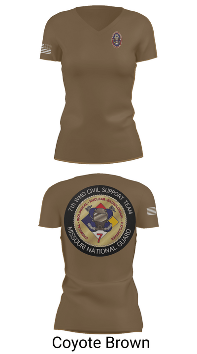 7th CST 5552337 Women's Short Sleeve V-neck Shirt - 8