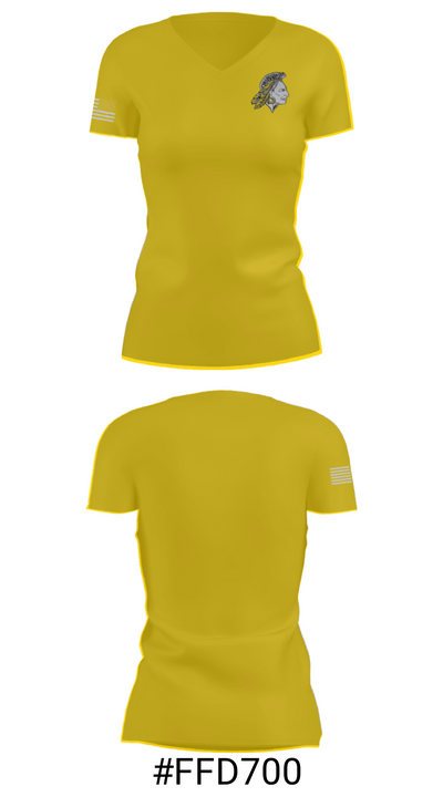 Wantagh High School Badminton 57746139 Women's Short Sleeve V-neck Shirt - 21