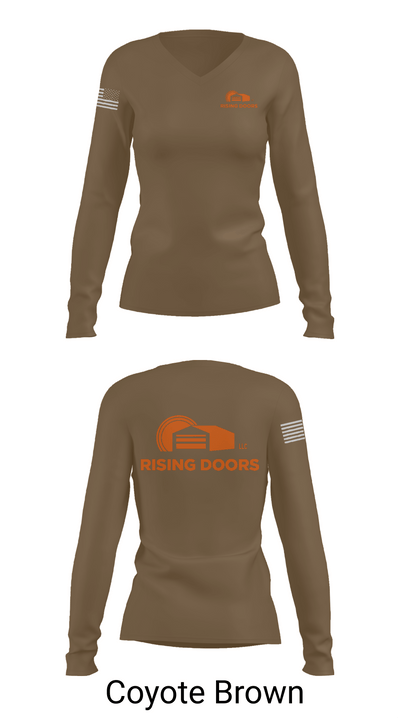 Rising Doors 80958329 Women's Long Sleeve V-neck Shirt -1 17
