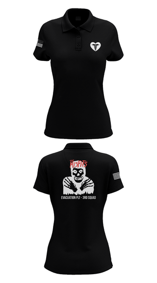 Womens Short Sleeve Performance Polo, 3rd squad, Army, Teamtime, Team time, sublimation, custom sports apparel, team uniforms, spirit wear, spiritwear, sports uniforms, custom shirts, team store, custom team store, fundraiser sports, apparel fundraiser