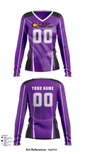 Caro High School Volleyball 92825459 Women's Long Sleeve V-neck Shirt - 125