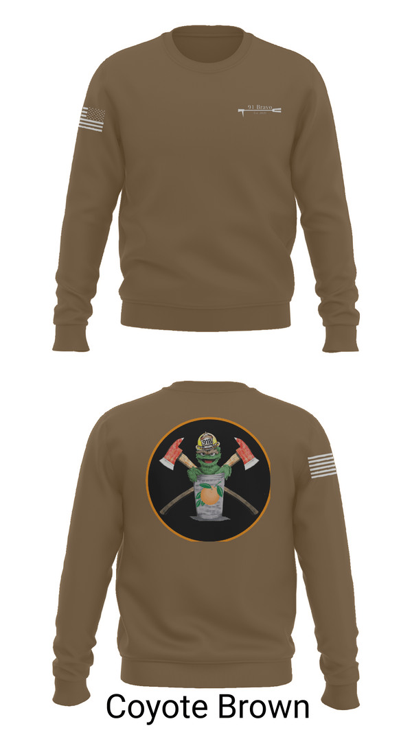 Crew Neck Sweatshirt, 91 Bravo, Fire Department, Teamtime, Team time, sublimation, custom sports apparel, team uniforms, spirit wear, spiritwear, sports uniforms, custom shirts, team store, custom team store, fundraiser sports, apparel fundraiser