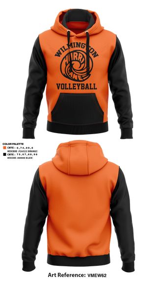 Hoodie, Wilmington High School Volleyball, Women's Volleyball, Teamtime, Team time, sublimation, custom sports apparel, team uniforms, spirit wear, spiritwear, sports uniforms, custom shirts, team store, custom team store, fundraiser sports, apparel fundraiser