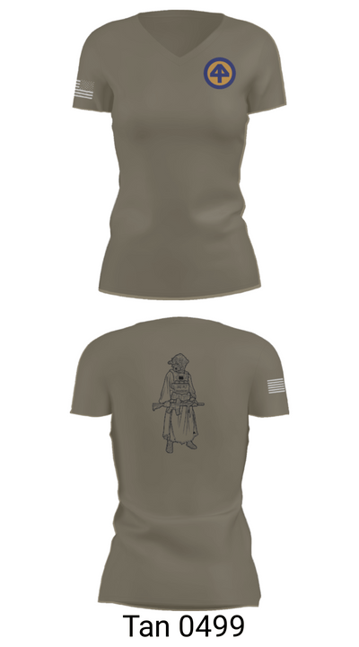 A Co 1/1-114th 36313026 Women's Short Sleeve V-neck Shirt - 68