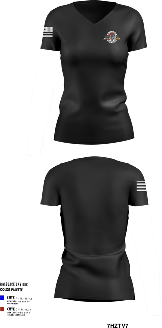 Womens Short Sleeve Vneck Shirt, Delta Troop 3-17 CAV, , Teamtime, Team time, sublimation, custom sports apparel, team uniforms, spirit wear, spiritwear, sports uniforms, custom shirts, team store, custom team store, fundraiser sports, apparel fundraiser