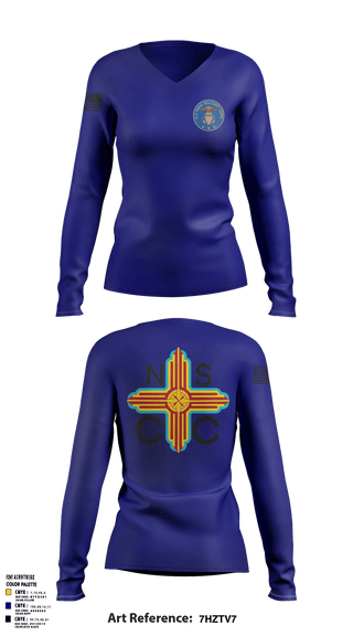 Women's Long Sleeve Vneck Shirt, Zia division, , Teamtime, Team time, sublimation, custom sports apparel, team uniforms, spirit wear, spiritwear, sports uniforms, custom shirts, team store, custom team store, fundraiser sports, apparel fundraiser