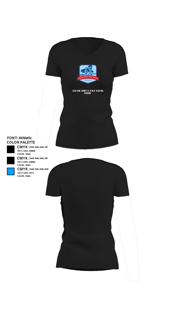 Womens Short Sleeve Vneck Shirt, Gibson County High School Soccer, Women's Soccer, Teamtime, Team time, sublimation, custom sports apparel, team uniforms, spirit wear, spiritwear, sports uniforms, custom shirts, team store, custom team store, fundraiser sports, apparel fundraiser