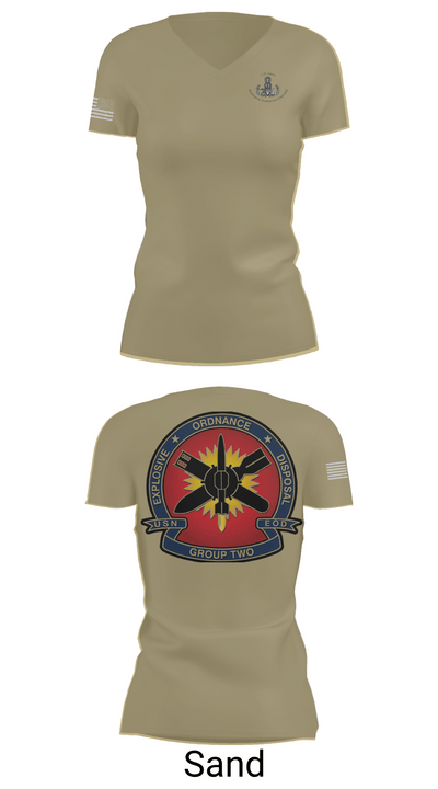 EODMU 2 47598810 Women's Short Sleeve V-neck Shirt - 84