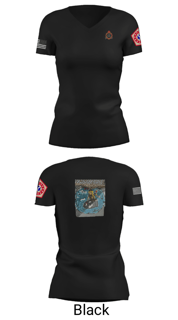 Women's Short Sleeve Vneck Shirt, 34th DSB, Army, Teamtime, Team time, sublimation, custom sports apparel, team uniforms, spirit wear, spiritwear, sports uniforms, custom shirts, team store, custom team store, fundraiser sports, apparel fundraiser