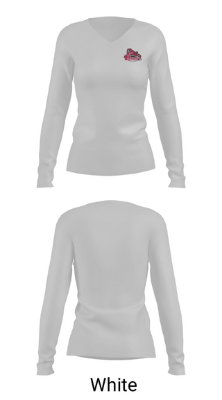 Women's Long Sleeve Vneck Shirt, Archer High School Tennis, Tennis, Teamtime, Team time, sublimation, custom sports apparel, team uniforms, spirit wear, spiritwear, sports uniforms, custom shirts, team store, custom team store, fundraiser sports, apparel fundraiser