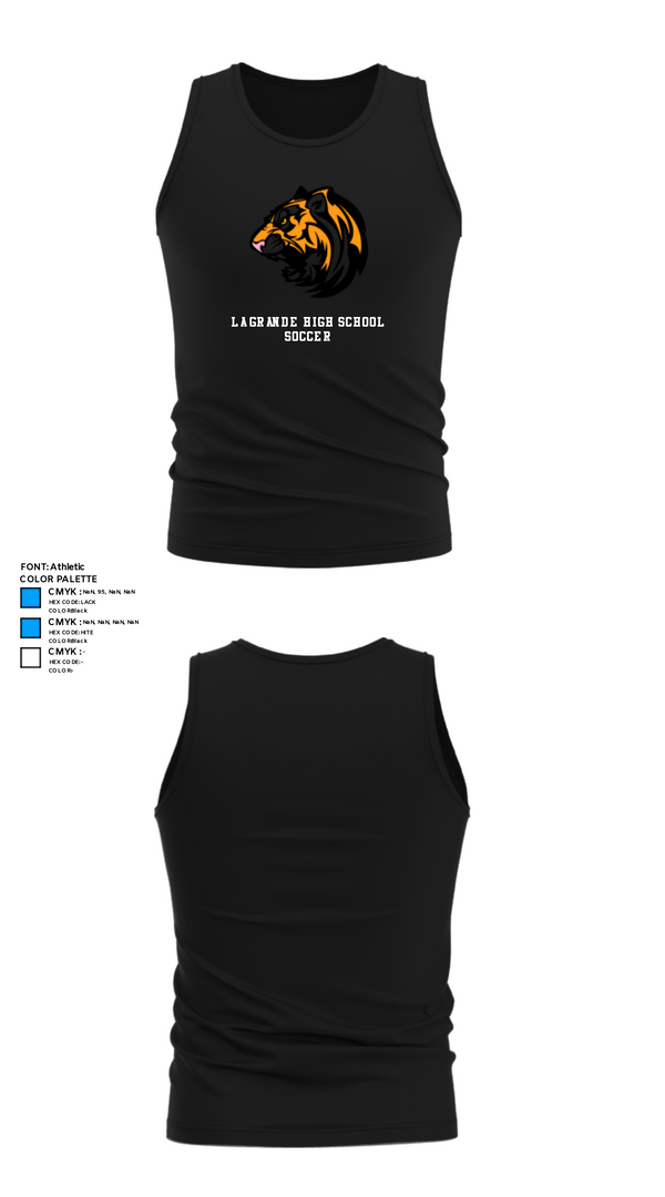 Tank Top, La Grande High School Soccer, Men's Soccer, Teamtime, Team time, sublimation, custom sports apparel, team uniforms, spirit wear, spiritwear, sports uniforms, custom shirts, team store, custom team store, fundraiser sports, apparel fundraiser