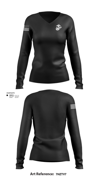 Womens Long Sleeve Vneck Shirt, OPF, Marines, Teamtime, Team time, sublimation, custom sports apparel, team uniforms, spirit wear, spiritwear, sports uniforms, custom shirts, team store, custom team store, fundraiser sports, apparel fundraiser