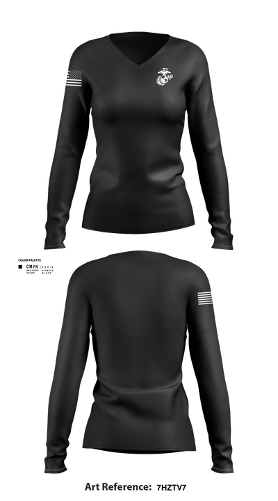 OPF 30432400 Women's Long Sleeve V-neck Shirt - 1
