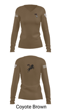 Oklahoma State University Ranger Challenge 45471102 Women's Long Sleeve V-neck Shirt - 17