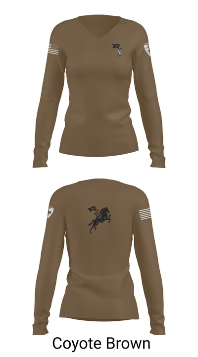 Oklahoma State University Ranger Challenge 45471102 Women's Long Sleeve V-neck Shirt - 17