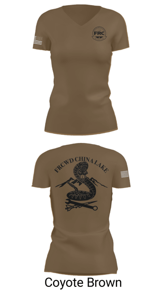 Women's Short Sleeve Vneck Shirt, FRCW Det China Lake, Navy, Teamtime, Team time, sublimation, custom sports apparel, team uniforms, spirit wear, spiritwear, sports uniforms, custom shirts, team store, custom team store, fundraiser sports, apparel fundraiser