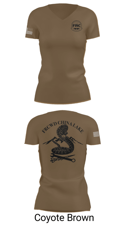 FRCW Det China Lake 77874179 Women's Short Sleeve V-neck Shirt - 5