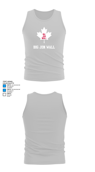 Tank Top, Big Jon Wall, Wrestling, Teamtime, Team time, sublimation, custom sports apparel, team uniforms, spirit wear, spiritwear, sports uniforms, custom shirts, team store, custom team store, fundraiser sports, apparel fundraiser
