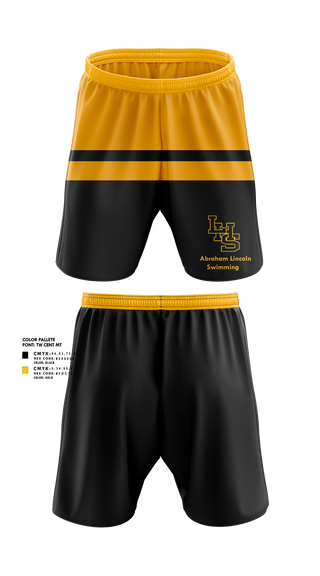 Athletic Shorts With Pockets, Abraham Lincoln High School Swimming, Swimming, Teamtime, Team time, sublimation, custom sports apparel, team uniforms, spirit wear, spiritwear, sports uniforms, custom shirts, team store, custom team store, fundraiser sports, apparel fundraiser