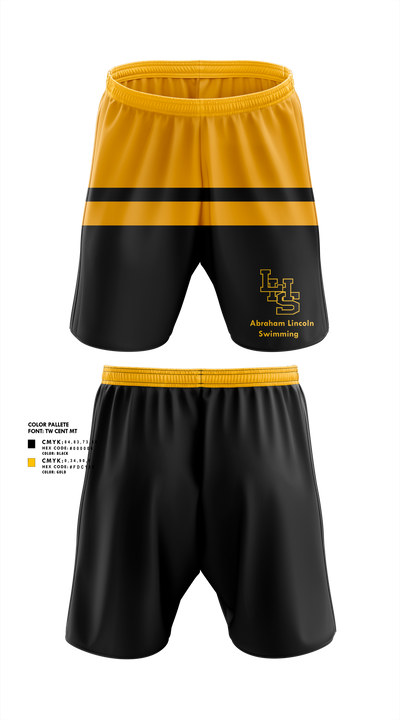 Abraham Lincoln High School Swimming 72192353 Athletic Shorts With Pockets - 1