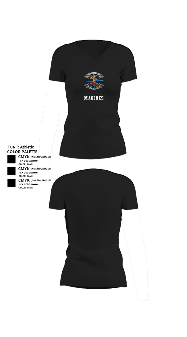 Women's Short Sleeve Vneck Shirt, LFSP, Marines, Teamtime, Team time, sublimation, custom sports apparel, team uniforms, spirit wear, spiritwear, sports uniforms, custom shirts, team store, custom team store, fundraiser sports, apparel fundraiser