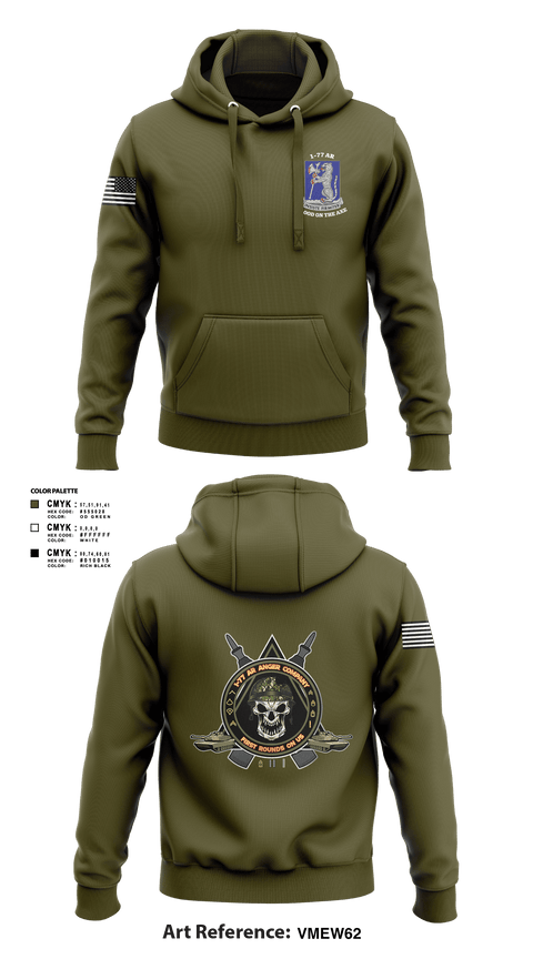 Hoodie, 1-77 AR A Co., Army, Teamtime, Team time, sublimation, custom sports apparel, team uniforms, spirit wear, spiritwear, sports uniforms, custom shirts, team store, custom team store, fundraiser sports, apparel fundraiser